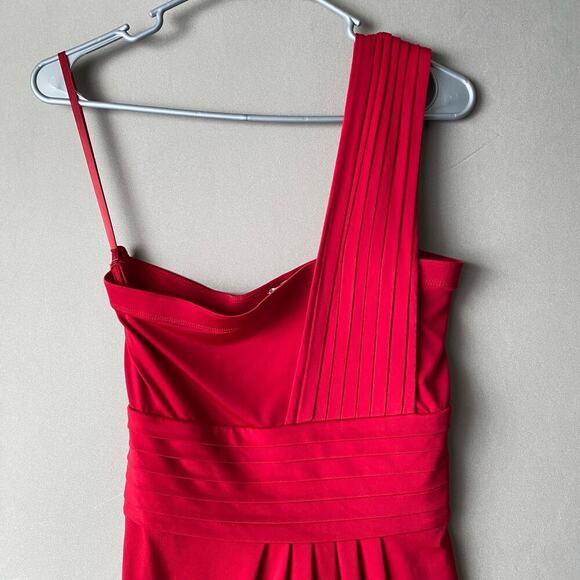 BCBG generation sz M one shoulder‎ red mini party dress - Picture 2 of 8